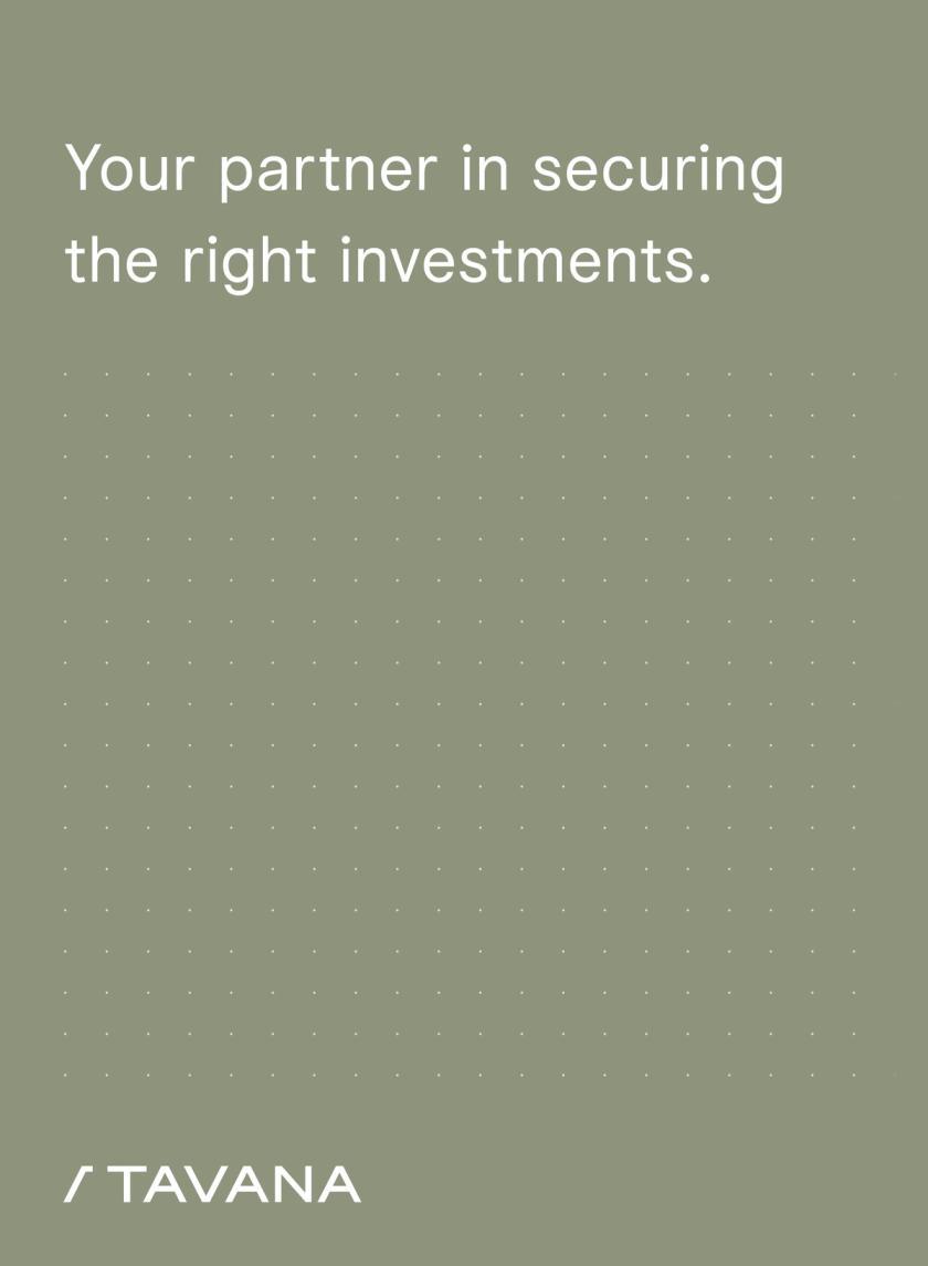 Graphic showing "Your partner in securing the right investments"